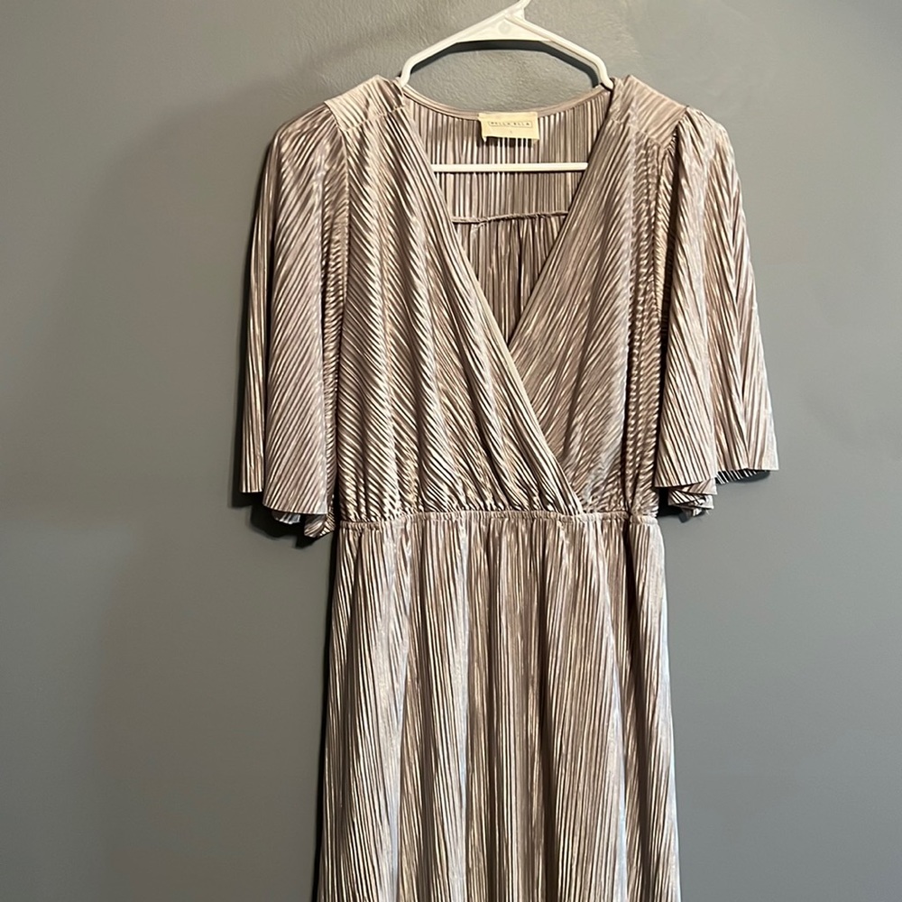 Silver long flowy dress